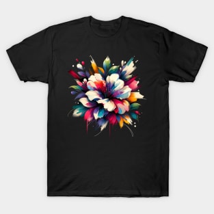 Blooming Delight: Elegant Floral Artwork for Home Décor T-Shirt